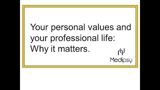 Your values - how do they matter for work and your professional life
