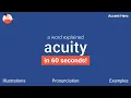 ACUITY - Meaning and Pronunciation