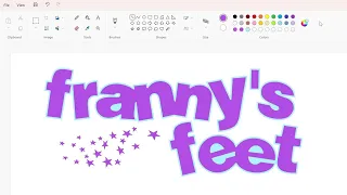 how to draw the frannys feet logo using ms paint how to draw on your computer