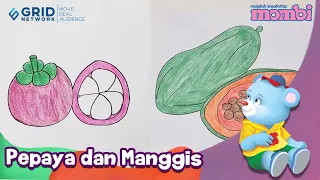 Download Cara Menggambar dan Mewarnai Buah - Pepaya dan Manggis - Menggambar Bersama Mombi MP3