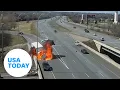 Minnesota truck erupts in flames after car crash USA TODAY