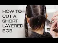How to Cut a Short Layered Bob Textured Pixie Razor Haircut Tutorial Kenra Professional