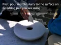 Marble floor polishing method - by slurry