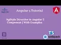 Angular 5 tutorial ngStyle in Angular with example style binding