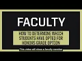 Faculty locate H grade mode on roster