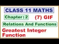 Ex 2 3 Greatest Integer Function Chapter 2 Relations and Functions NCERT Maths Class 11 CBSE