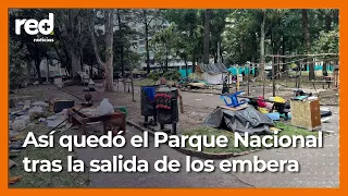 Así quedó el Parque Nacional, en Bogotá, tras salida de los embera: La Alcaldía lo intervendrá