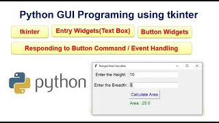 TextBox Entry Widgets and Button Widgets in Python GUI with tkinter