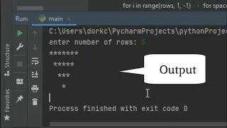 Python Program to Print an Inverted Star Pattern