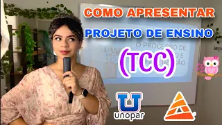 COMO APRESENTAR TCC / PROJETO DE ENSINO UNOPAR - #unopar #anhanguera #tcc #pedagogia #licenciatura
