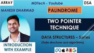 Two pointers technique explained Palindrome example JavaScript