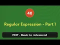 46 Regular Expression - Part 1 PHP Tutorial Basic to Advanced PHP 8 2