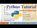 Python Tutorial for Beginners built in function in Python