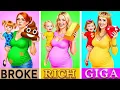 Download Lagu POOR vs RICH vs GIGA RICH! You WON'T BELIEVE These Pregnancy Hacks