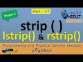 strip lstrip rstrip on in English with ex