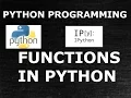 Python Functions in Python - Defining Calling