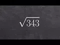 How to Simplify the Square Root of a Non Square Number