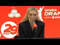 Paige Bueckers speaks after being selected No 1 overall by the Dallas Wings