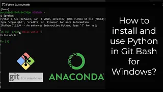 HOW TO Install and Use Python in Git Bash for Windows 10
