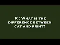 R What is the difference between cat and print