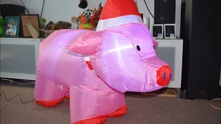 Pig Airblown Inflatable Christmas Unboxing  Pig Airblown Inflatable Christmas Unboxing