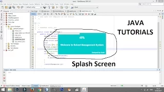 how to create a splash screen or loader for your java project netbeans - java tutorial