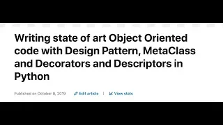 Writing Object Oriented code with Design Pattern MetaClass and slots in python