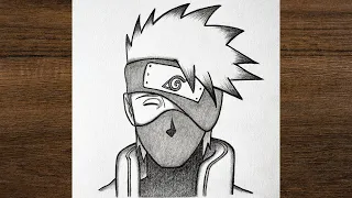 Kakashi Hatake drawing from Naruto / anime drawing / Easy drawing 
