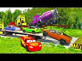 Download Lagu Flatbed Truck McQueen | Transportation with Truck - Pothole vs Car #12 | BeamNG.Drive Gameplay