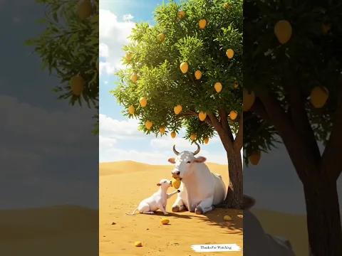 This cow and her calf together plant a tree 😱😱 #ai #facts #woodscraft #shorts