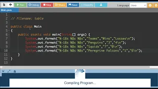 Java Output Lesson 02 Table Format