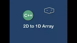 2d to 1d array in c