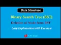 Deletion of a node from Binary Search Tree BST Deletion operation in BST