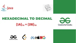 Hexadecimal to Decimal Conversion DSA Series in Java