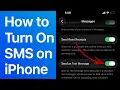 How to Turn On SMS on iPhone