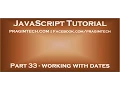 Working with dates in javascript