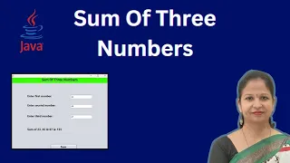 Addition of three numbers in Java with user input Using NetBeans
