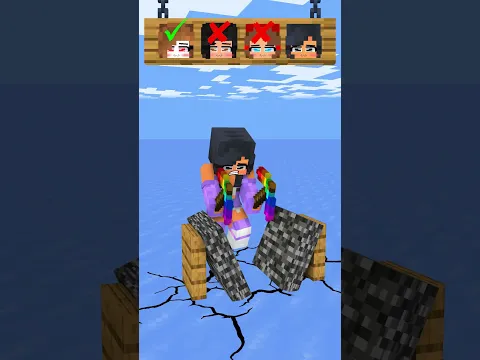 Who is Stronggest Girl in Minecraft World? Zentity, Notchy, JJ Sister or Aphmau? #fypシ #minecraft