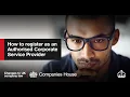Webinar How to register as an Authorised Corporate Service Provider ACSP