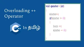 Operator Overloading Overloading Increment Operator C in Tamil Logic First Tamil