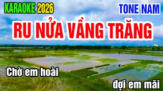 Karaoke Ru Nửa Vầng Trăng Tone Nam Nhạc Sống gia huy beat