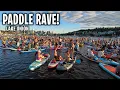 Seattle Paddle Rave Massive EDM Party on Lake Union 4K