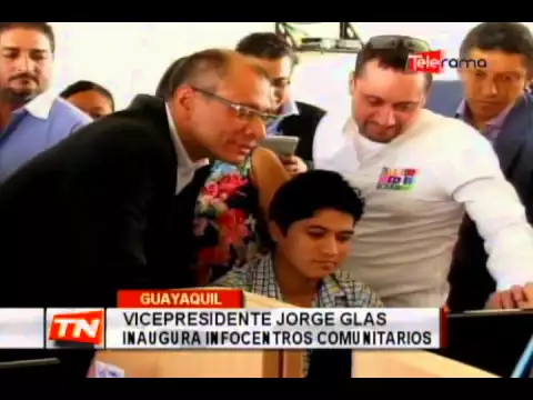 Vicepresidente Jorge Glas inaugura infocentros comunitarios