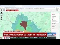 Widespread power outages in the region