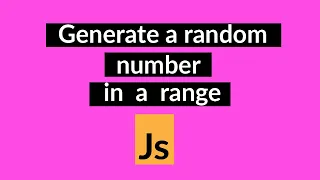 random number within a range JavaScript