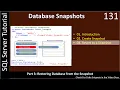 Database Snapshot Part 3 - Restore a Snapshot SSMS TSQL Tutorial