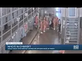 Newly leaked Florence Arizona prison shows inmates trap officers in stairwell