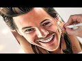 COLOR PENCIL DRAWING HARRY STYLES