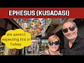 Onze eerste keer in Kusadasi en Efeze: rondleiding door de oude stad, Turkse tapijtfabriek + baza...