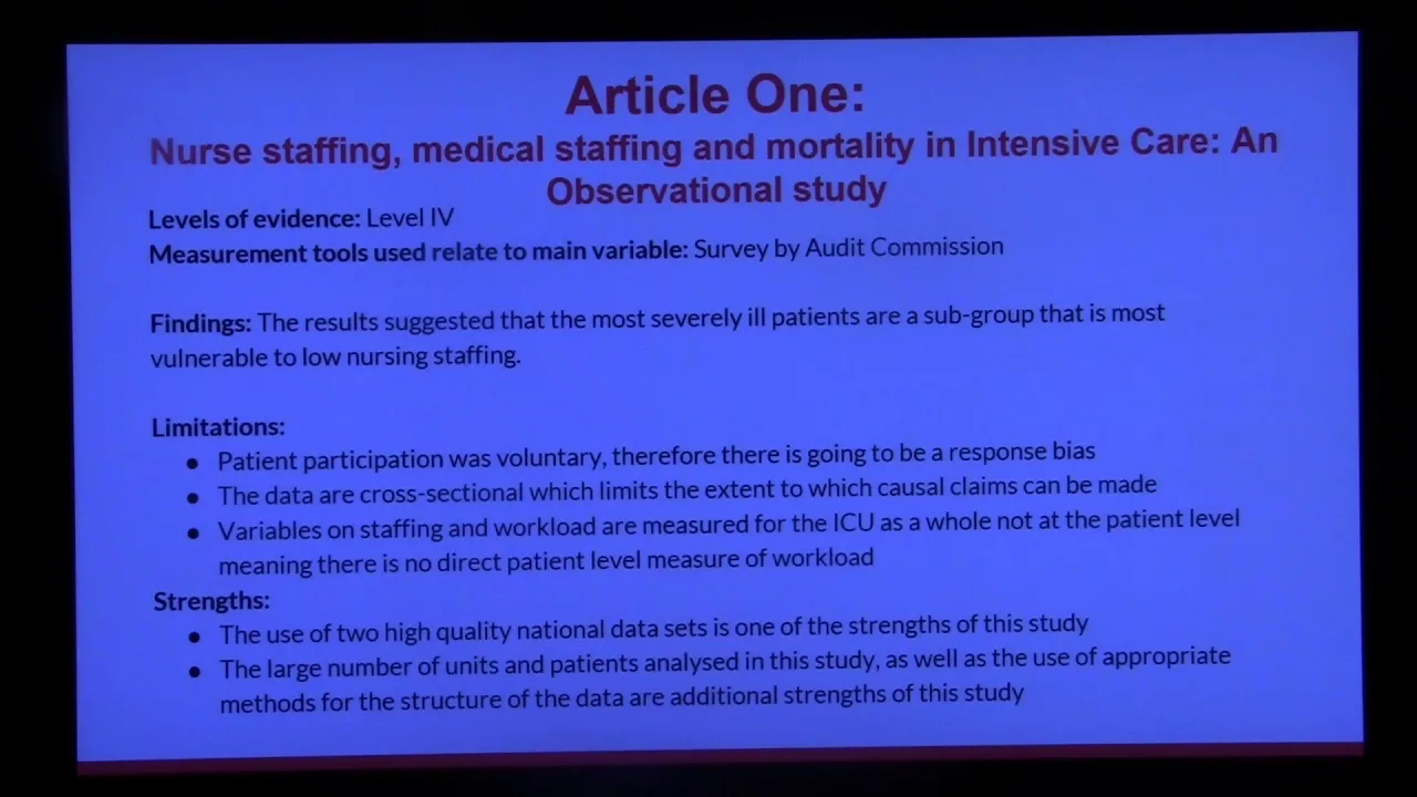 Impacts of Patient Nurse Ratios